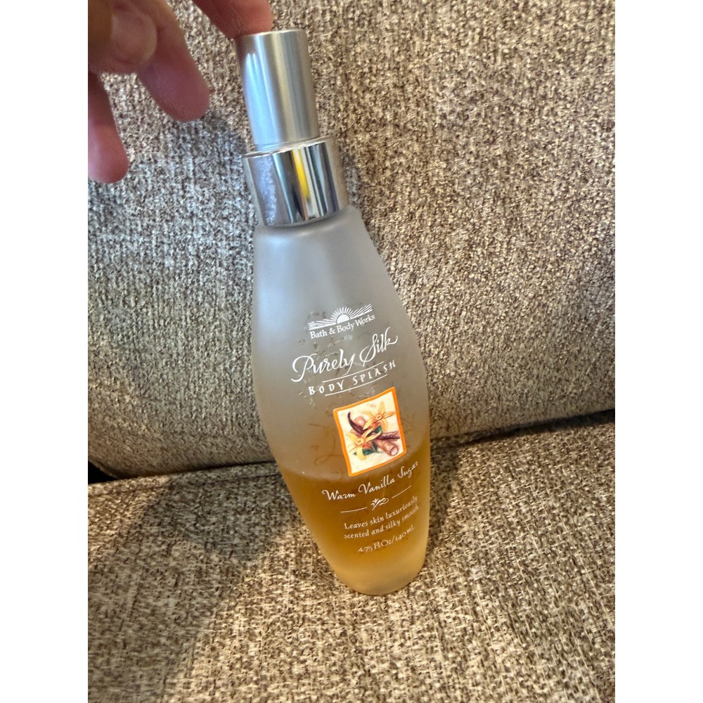 Vintage Bath Body Works Purely Silk Body Splash‎ Warm Vanilla Sugar 4.75oz Rare